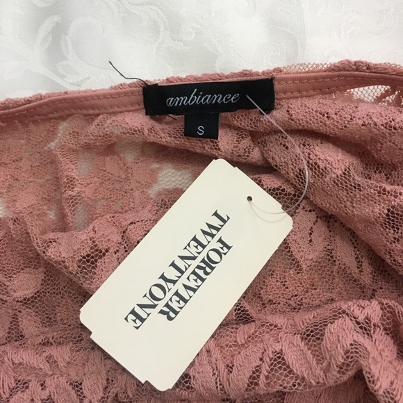 Ambiance mauve embroidered lace bodysuit - Picture 6 of 8